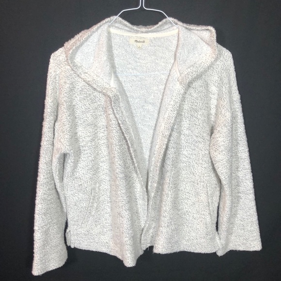 MADEWELL Hoodie Sweater in Cotton White/ Black S - Picture 2 of 7